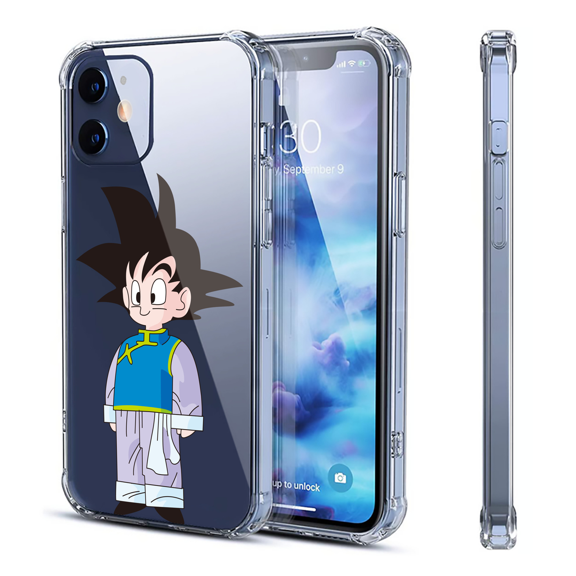 （画像用） ドラゴンボール 孫悟空（そん ごくう）Son Goku カカロット DRAGON BALL Kakarotto 【iPhone 12シリーズ対応】透明スマホケース（クリアソフトケース）